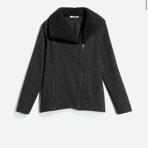 Kensie Shailene Shearling Collar Knit Jacket